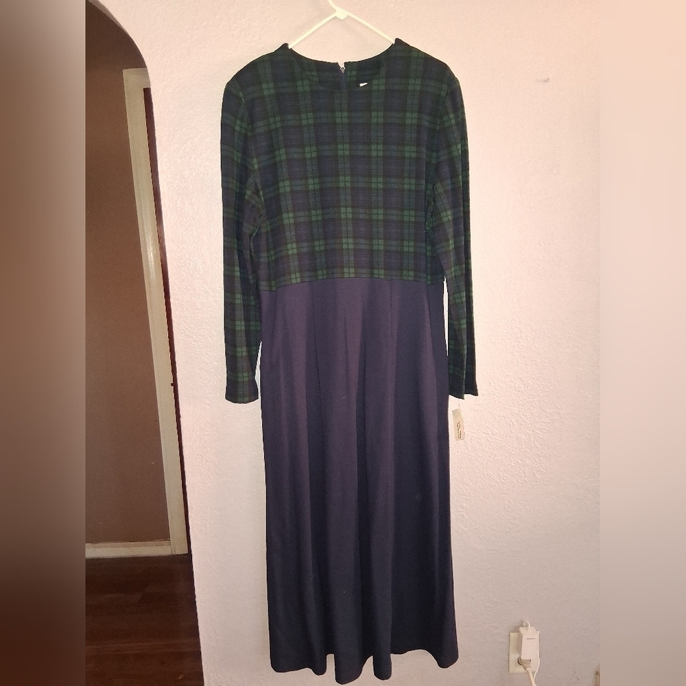 Talbot's NWT Vintage 90's Tartan Plaid Maxi Akedemia Holiday Monica Friends XL